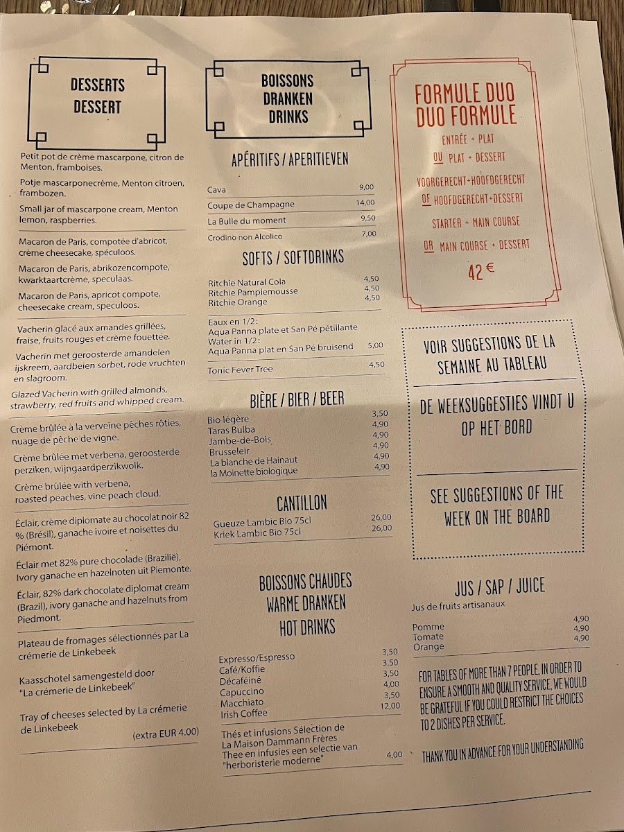 Menu - Le Selecto photo 1
